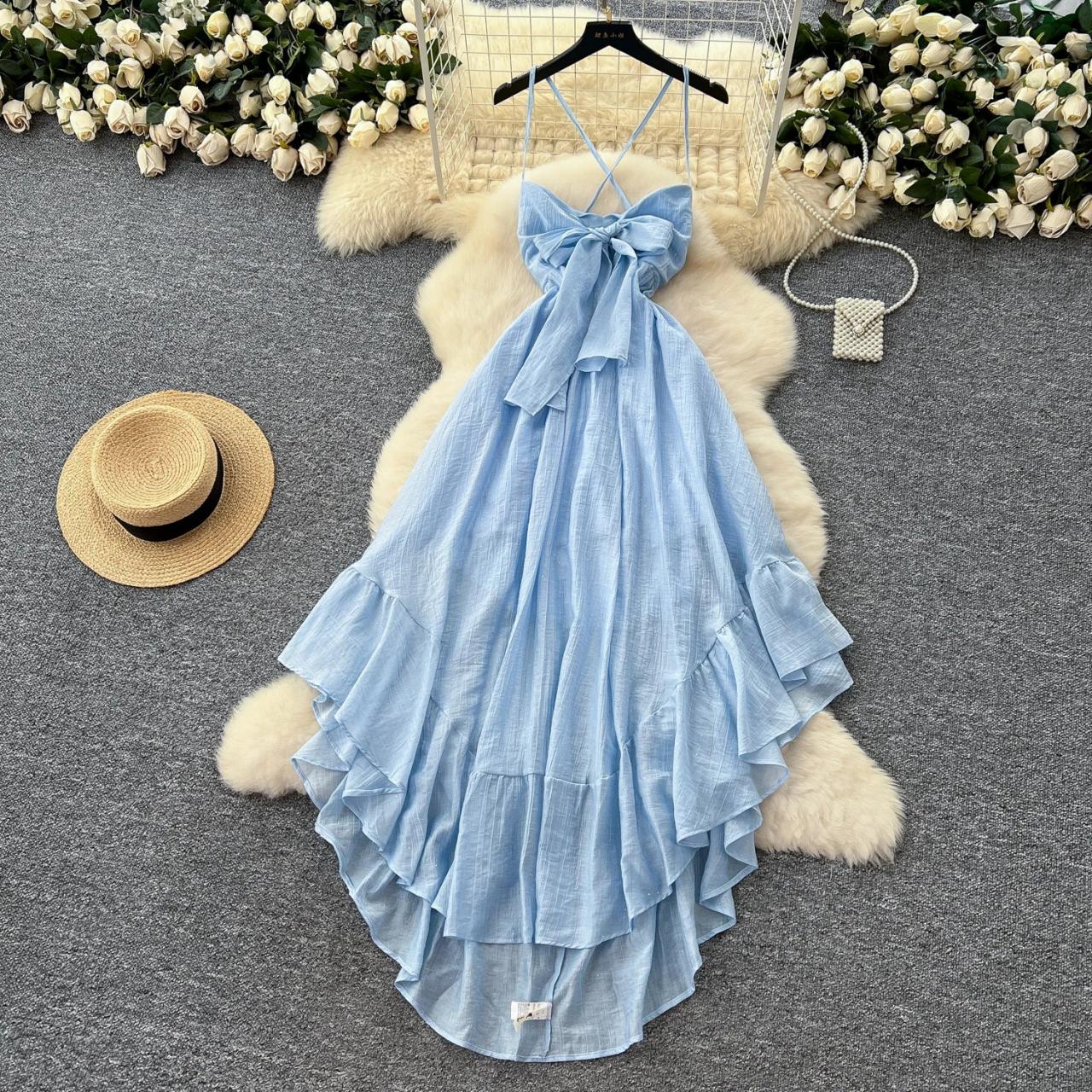 fitted lace wedding dress Baltic Born Womens Summerlin Lace Top Maxi Dress | Blue main image 0