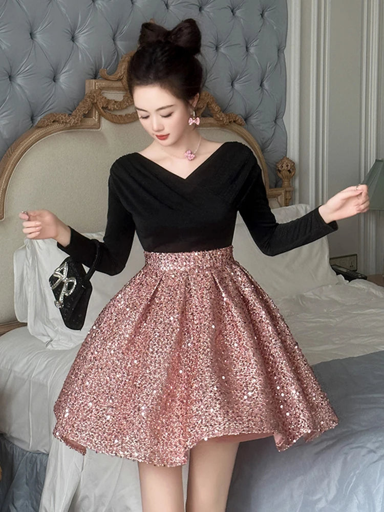 glitter skirt dress English Factory