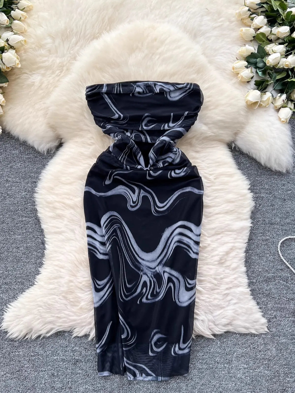 mini white bodycon dress for women Beige Marble Print Slit Cut Mesh Bodycon Dress – Burgundy Bae