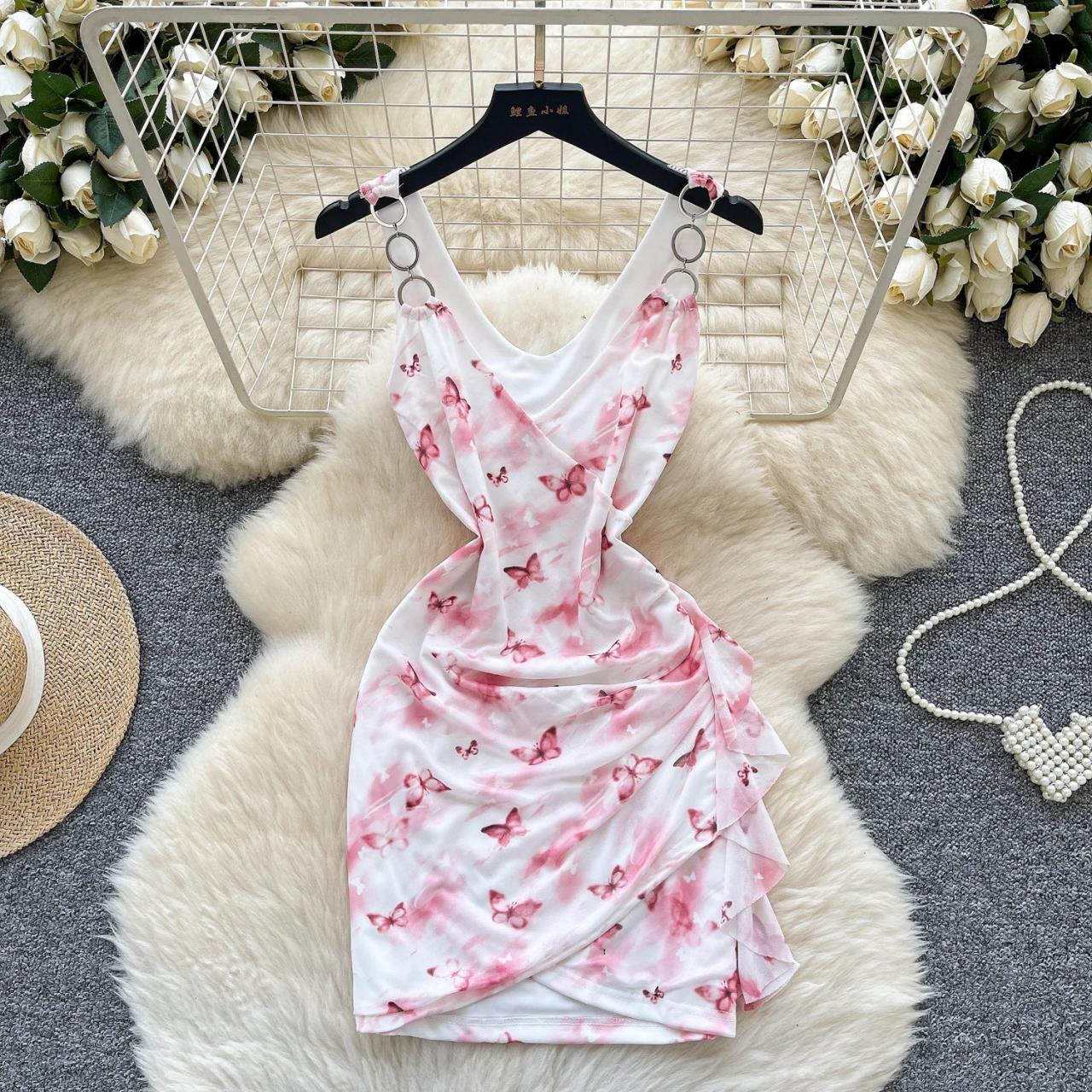 butterfly print bodycon dress Amazon.com: WDIRARA Women's Butterfly Print Asymmetrical Bodycon Maxi Dress  Split Ruffle Trim Strapless Tube Dresses Purple Black X-Small : Clothing,  Shoes & Jewelry