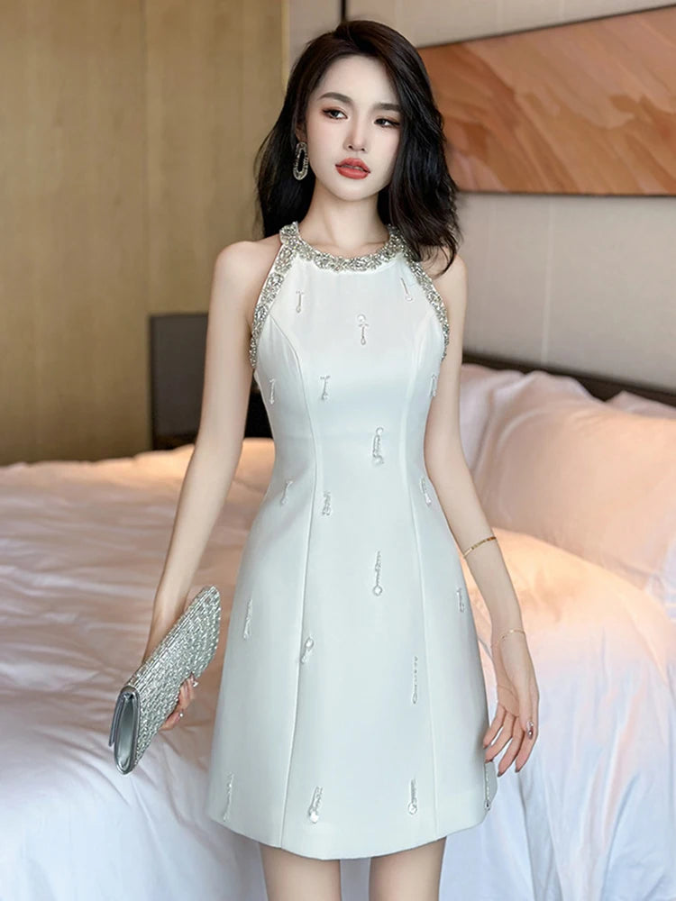 halter neck fishtail dress Tie Halter Neck Fishtail Tango Dress main image 0