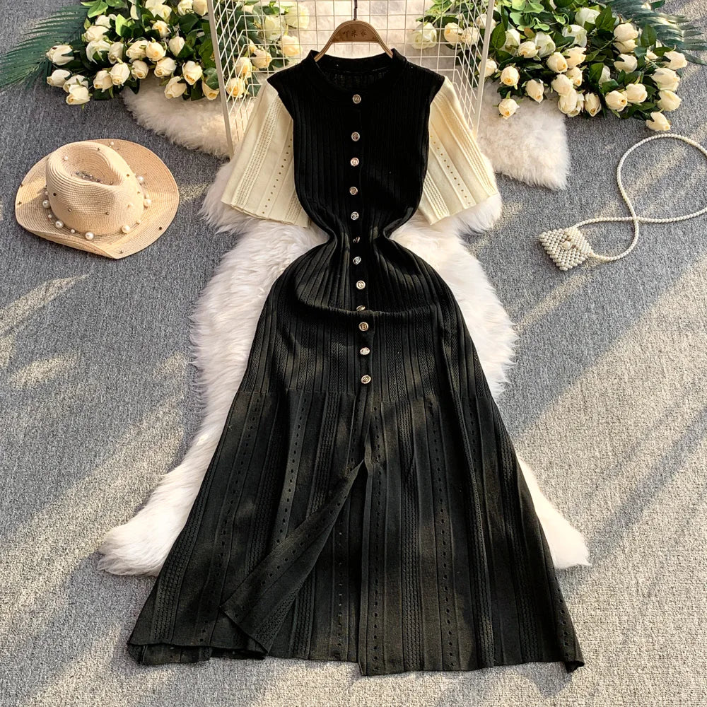 elegant ballroom dress Ribbed Knit Maxi Dress main image 1