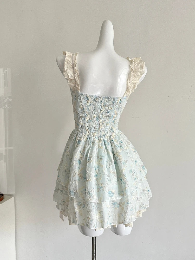 knee length dresses for ladies Lady Black Tie - White Strapless Floral Lace Mini Dress