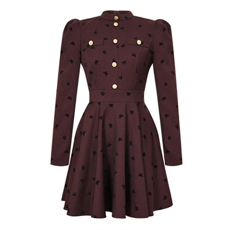 maroon long sleeve skater dress Burgundy Velvet Cocktail Dress 2026 for Women A-Line Long Sleeve Pleated Skater Short Homecoming Party Dress
