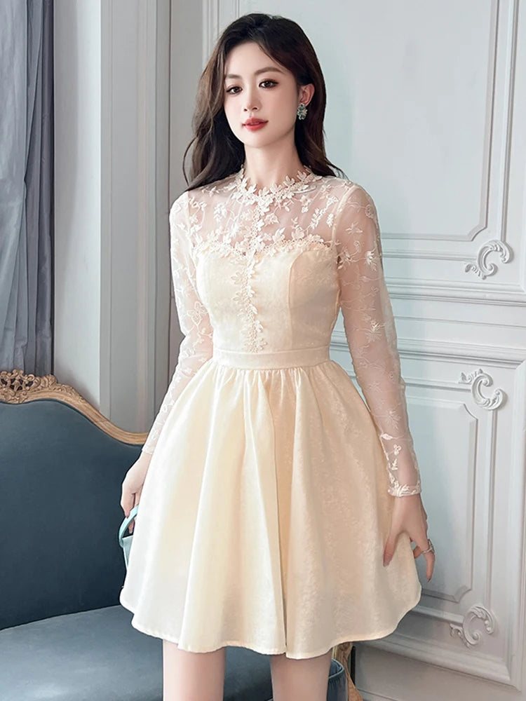 chinese dress ladies Exquisite 1950's Ceil Chapman Rose Princess Shell Pink Chantilly Lace –  Xtabay Vintage main image 1