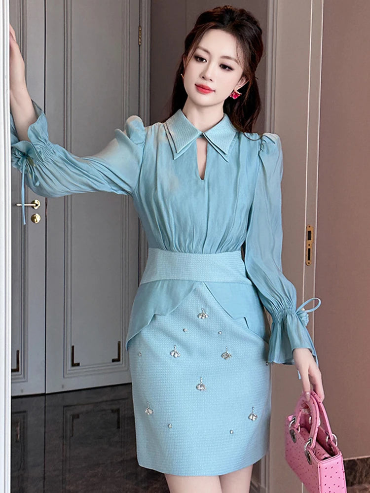 slim fit dress slacks Jovani 40033 - Knee-length Sheath Dress main image 0