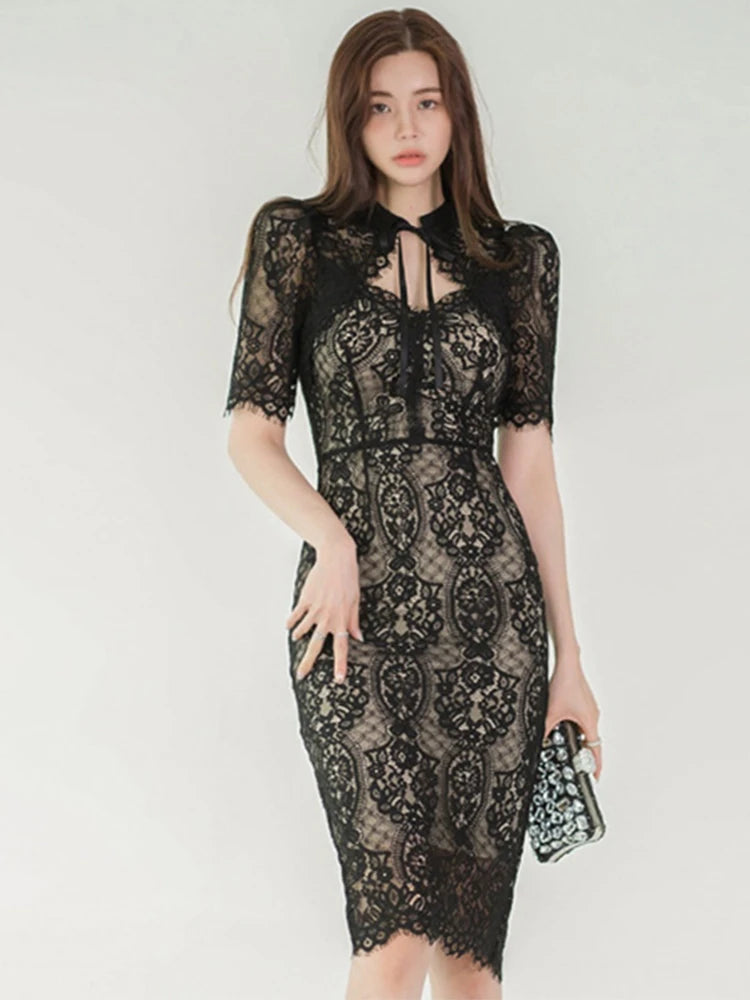 lace prom see through prom dresses Long Sleeves Lace Mermaid Prom Dresses See Through Evening Gowns main image 0