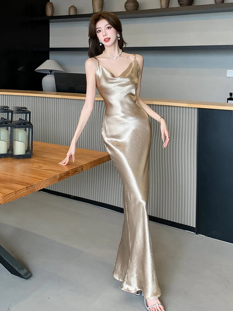 chinese dress ladies Renesmee Satin Summer Print Maxi Dress - US 16 main image 0