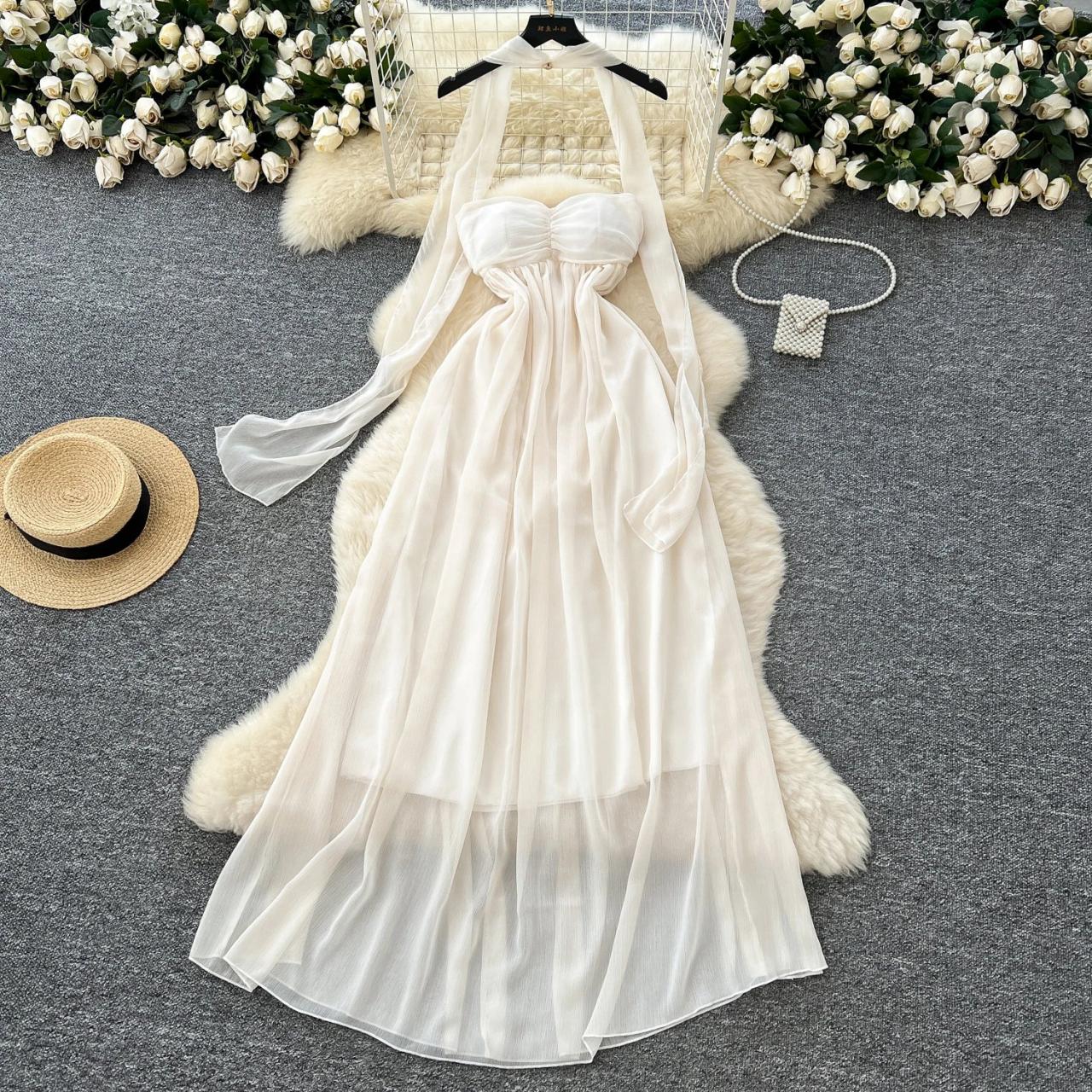 a-line halter top prom dress Halter A-line Emerald Satin Beaded Long Evening Prom Dresses, Custom S –  MarryLover main image 1