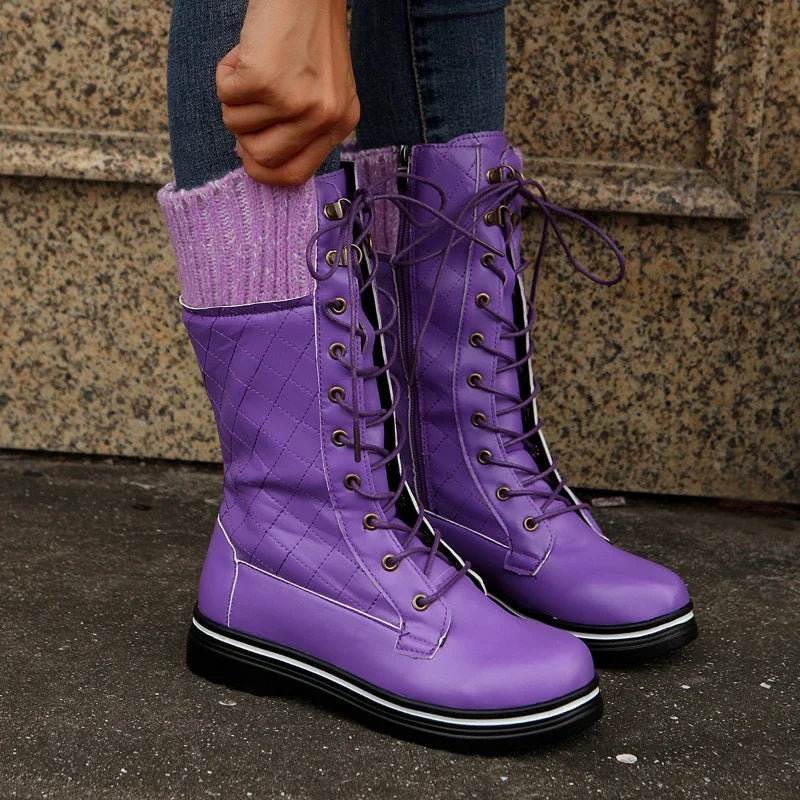 Waterproof Quilted Lace Up Boots 39186af8-df82-5b31-bd58-  main image 4