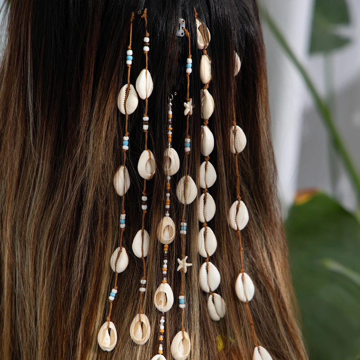 Bohemian Shell Hair Clip With Beads Accessory on Luulla